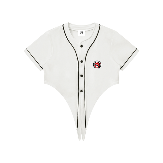 Montenégra Women's Piping Baseball Jersey White