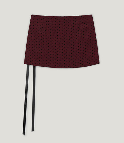Belvid Dot Wrap Mini Skirt