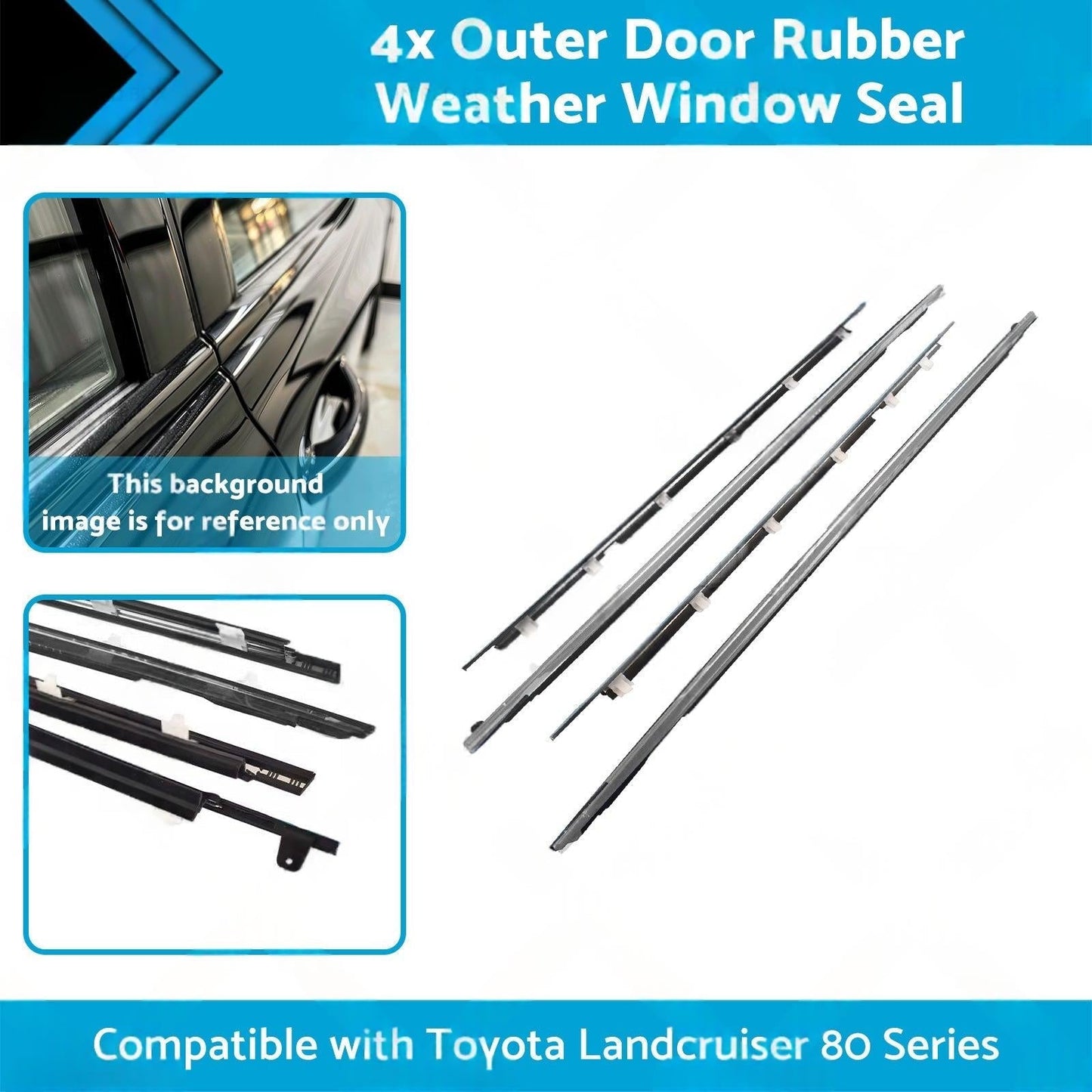 Outer Door Rubber Weather Window Seal Suitable for Toyota Landcruiser 80 Series
