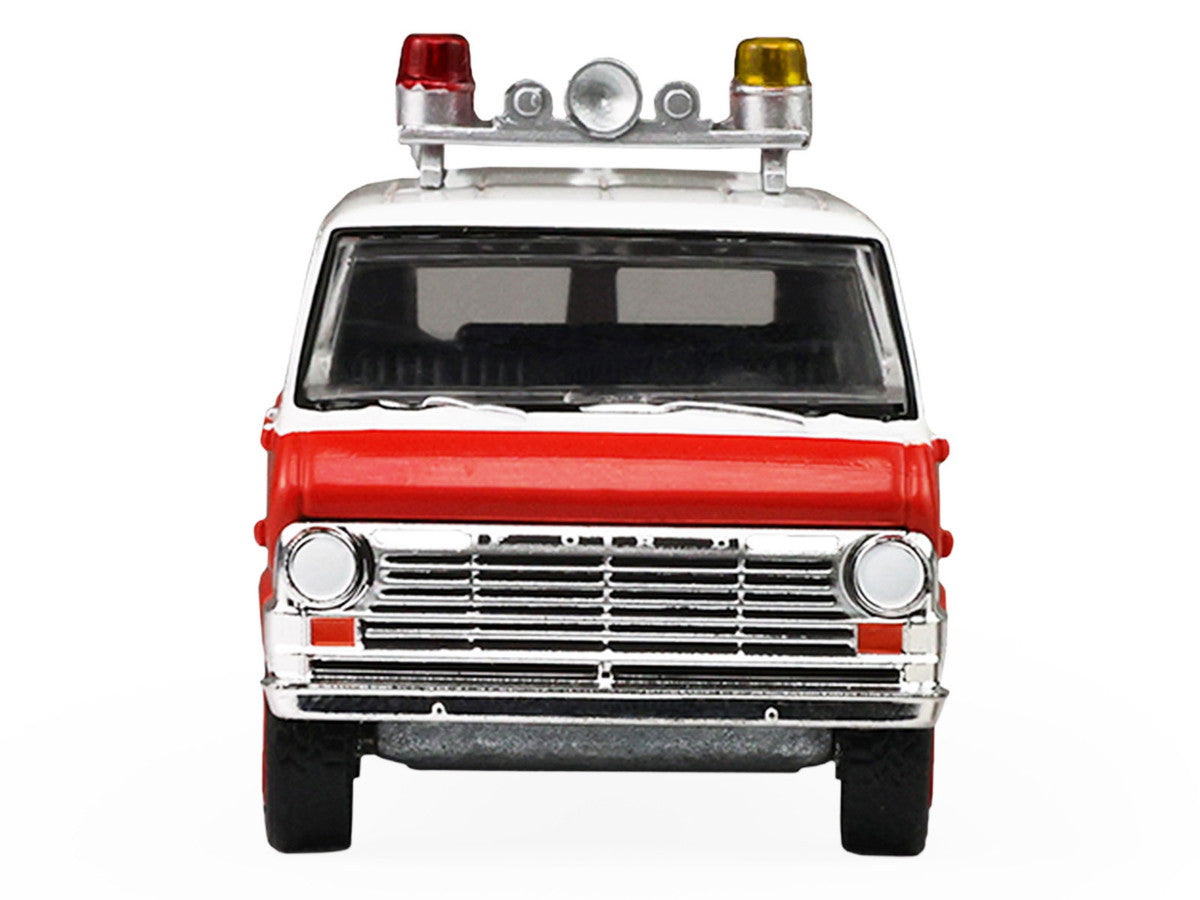 1969 Ford Econoline Ambulance "Los Angeles Fire Department" Red and White "Fire & Rescue" Series #5 1/64 Diecast Model Car by Greenlight