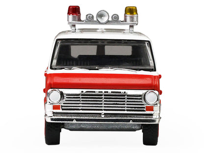 1969 Ford Econoline Ambulance "Los Angeles Fire Department" Red and White "Fire & Rescue" Series #5 1/64 Diecast Model Car by Greenlight