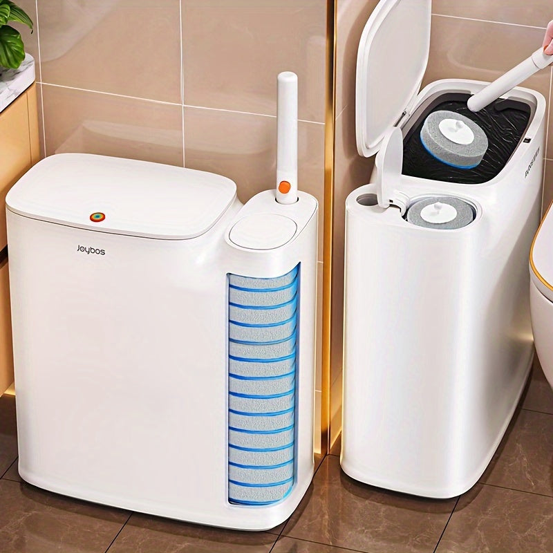 Lookrover Bathroom Trash Can with Toilet Brush Holder & 72 Replacement Heads