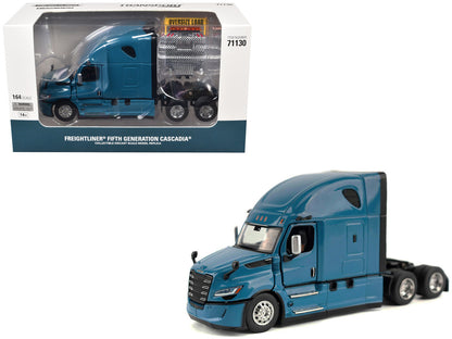 2025 Freightliner Cascadia Gen-5 Sleeper Cab Truck Tractor Signature Blue "Transport Series" 1/64 Diecast Model by Diecast Masters