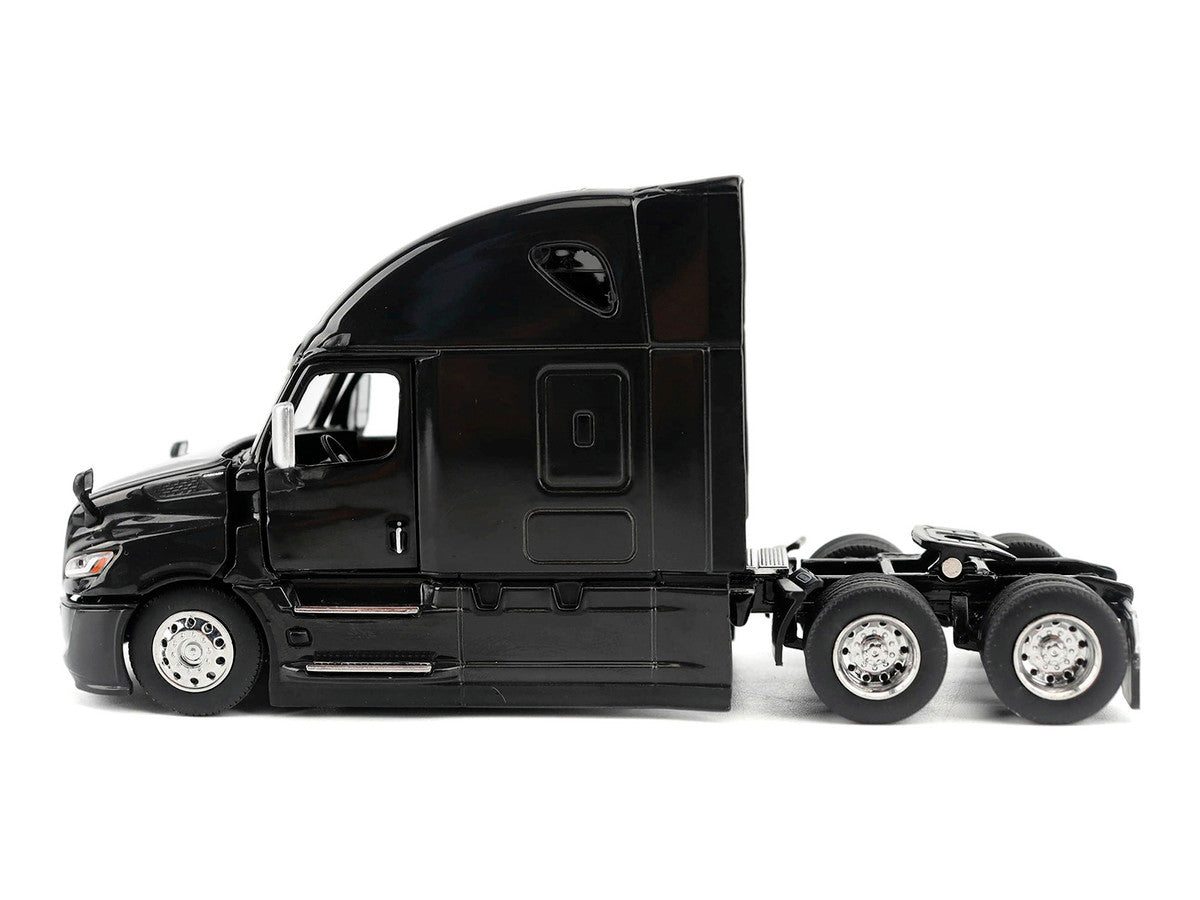 2025 Freightliner Cascadia Gen-5 Sleeper Cab Truck Tractor Night-Shift Black "Transport Series" 1/64 Diecast Model by Diecast Masters