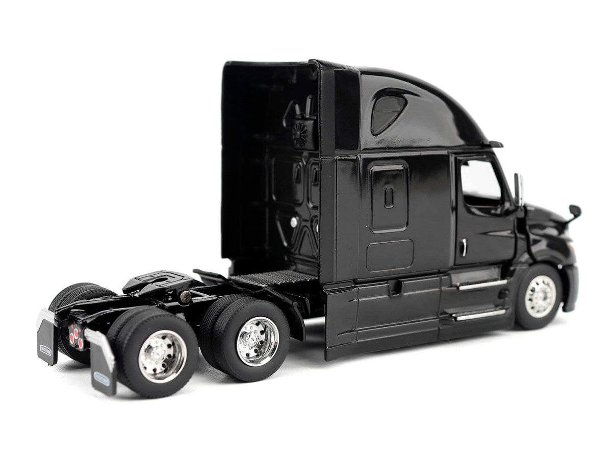 2025 Freightliner Cascadia Gen-5 Sleeper Cab Truck Tractor Night-Shift Black "Transport Series" 1/64 Diecast Model by Diecast Masters