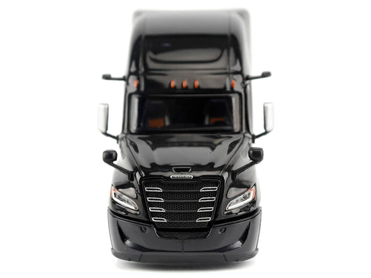 2025 Freightliner Cascadia Gen-5 Sleeper Cab Truck Tractor Night-Shift Black "Transport Series" 1/64 Diecast Model by Diecast Masters