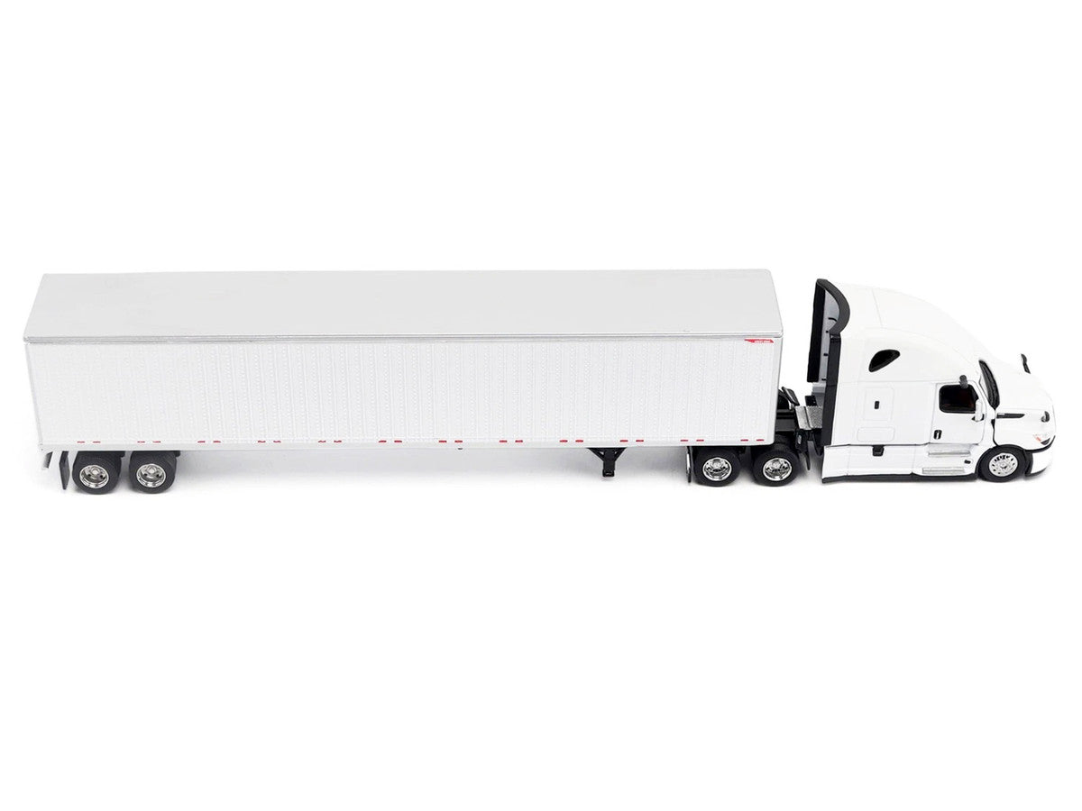 2025 Freightliner Cascadia Gen-5 Truck Tractor with Sleeper and Great Dane Champion 53ft Dry Cargo Trailer Winter White "Transport Series" 1/64 Diecast Model by Diecast Masters