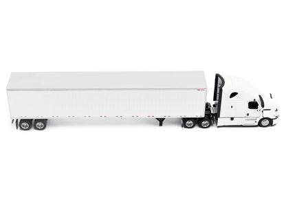 2025 Freightliner Cascadia Gen-5 Truck Tractor with Sleeper and Great Dane Champion 53ft Dry Cargo Trailer Winter White "Transport Series" 1/64 Diecast Model by Diecast Masters