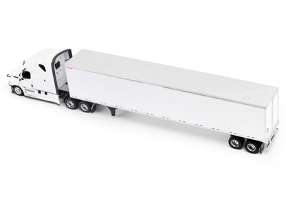 2025 Freightliner Cascadia Gen-5 Truck Tractor with Sleeper and Great Dane Champion 53ft Dry Cargo Trailer Winter White "Transport Series" 1/64 Diecast Model by Diecast Masters