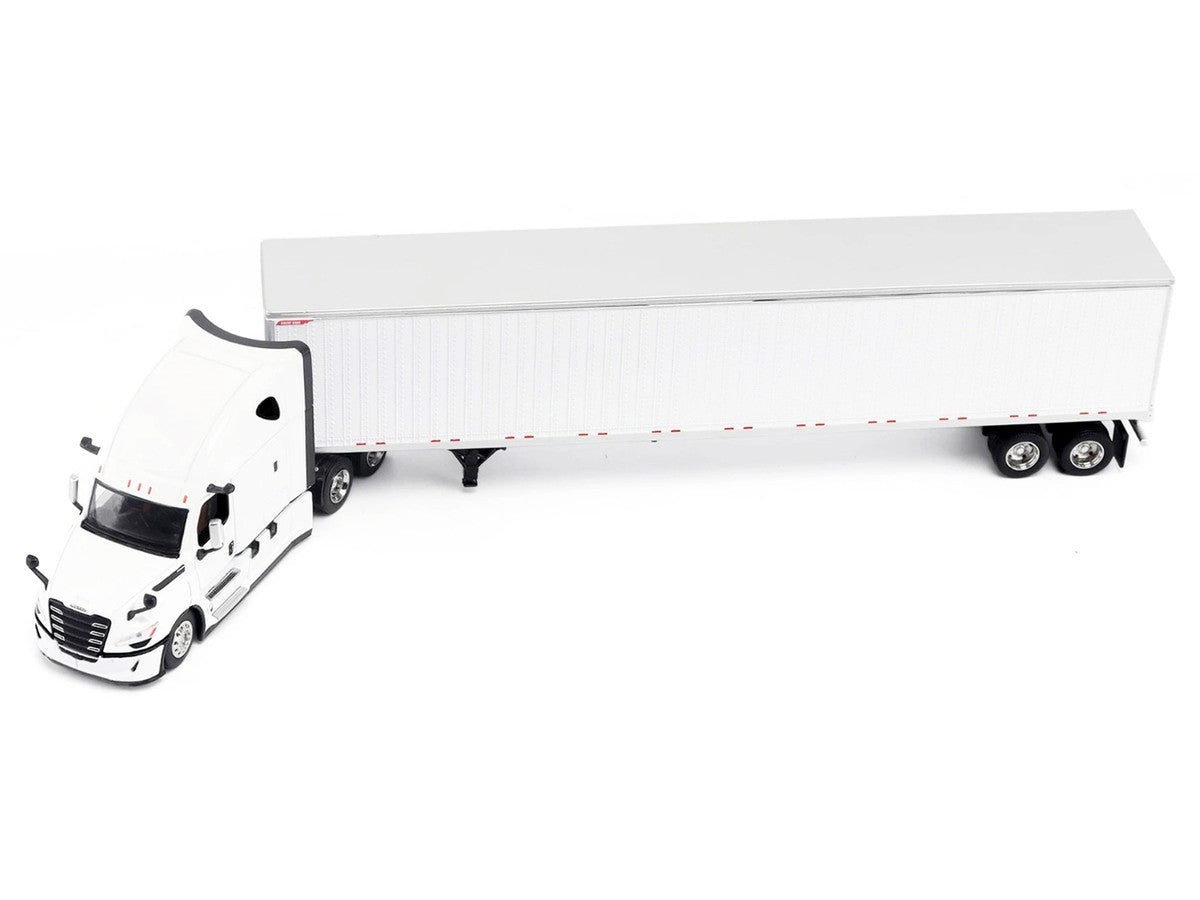 2025 Freightliner Cascadia Gen-5 Truck Tractor with Sleeper and Great Dane Champion 53ft Dry Cargo Trailer Winter White "Transport Series" 1/64 Diecast Model by Diecast Masters