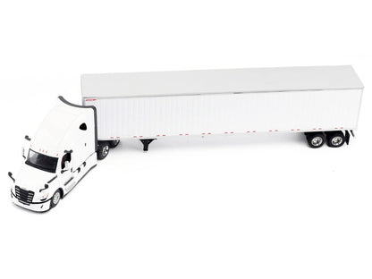 2025 Freightliner Cascadia Gen-5 Truck Tractor with Sleeper and Great Dane Champion 53ft Dry Cargo Trailer Winter White "Transport Series" 1/64 Diecast Model by Diecast Masters