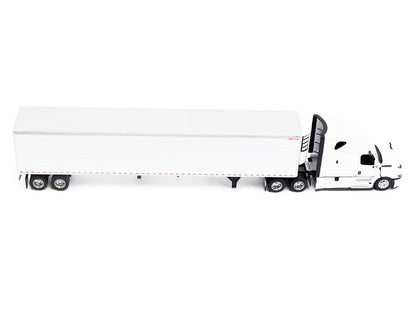 2025 Freightliner Cascadia Gen-5 Truck Tractor with Sleeper and Great Dane Champion 53ft Refrigerated Trailer Winter White "Transport Series" 1/64 Diecast Model by Diecast Masters