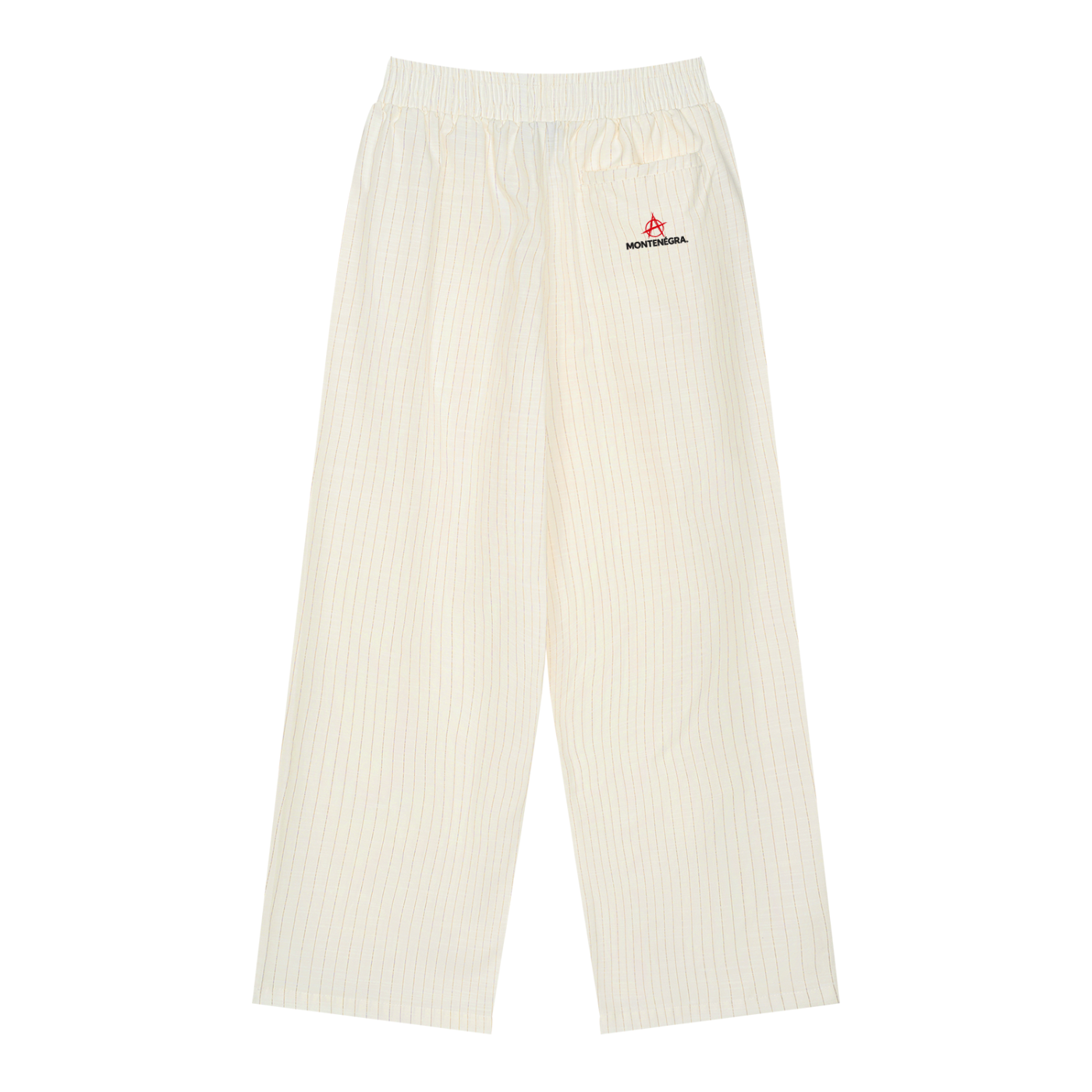Montenegra Striped Pleated Pants - Cream