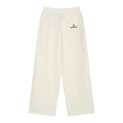 Montenegra Striped Pleated Pants - Cream