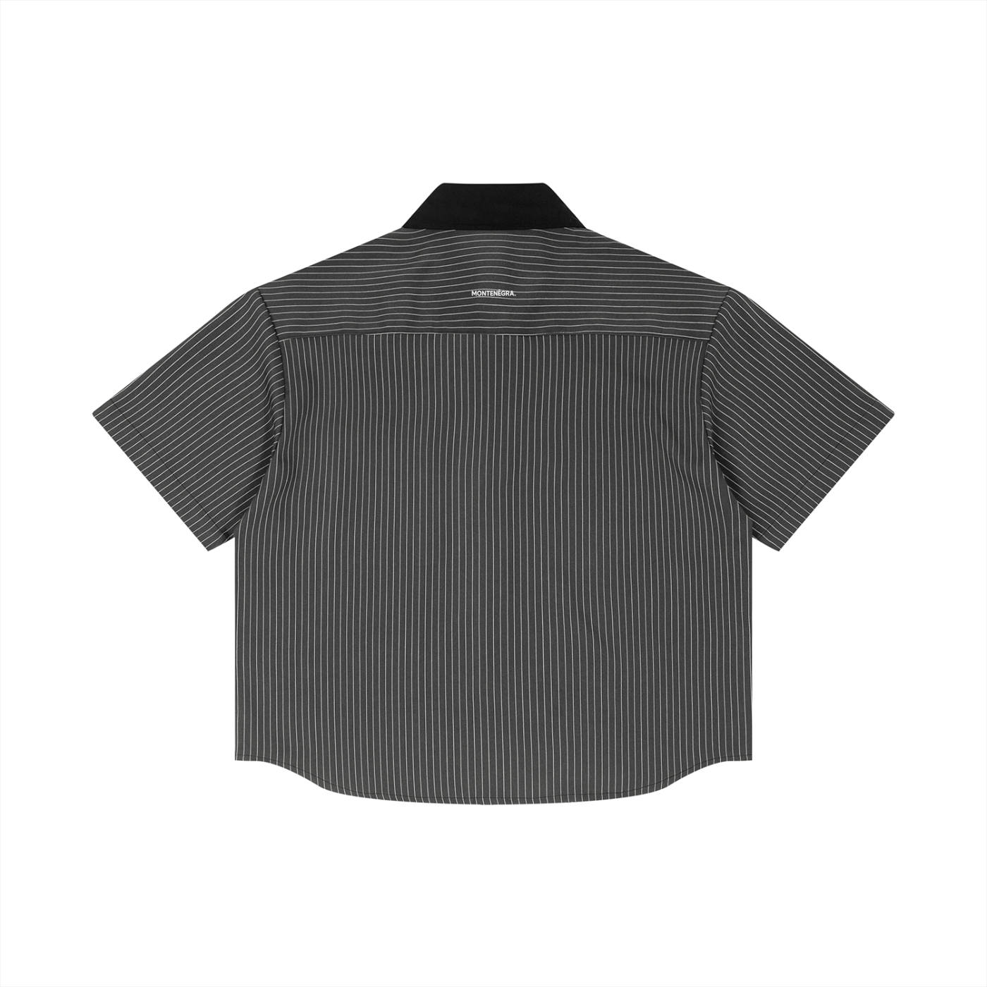 Montenegra Striped Boxy Contrast Collar Shirt