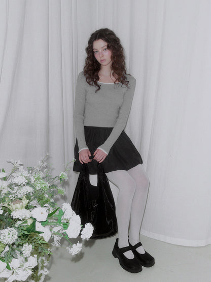 Delvin Lace Bolero Long Sleeve Knit