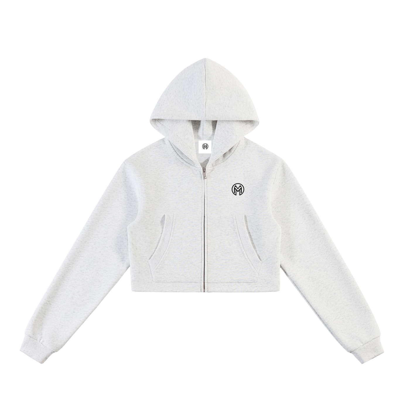 Montenegra Essential Cropped Zip-Up Hoodie