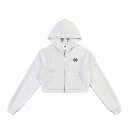 Montenegra Essential Cropped Zip-Up Hoodie