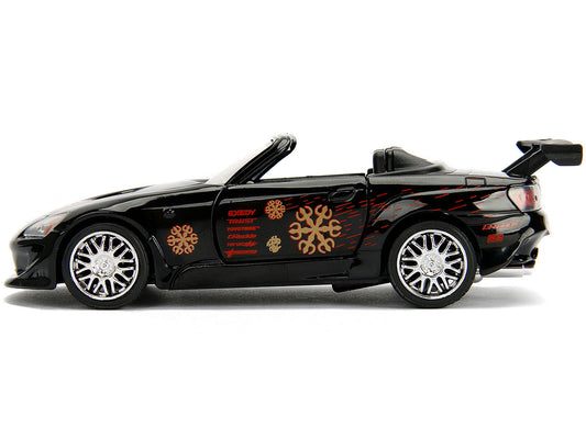 Honda S2000 Convertible Black with Graphics "The Fast and the Furious" (2001) Movie "25 Years of Fast & Furious" Series 1/32 Diecast Model Car by Jada