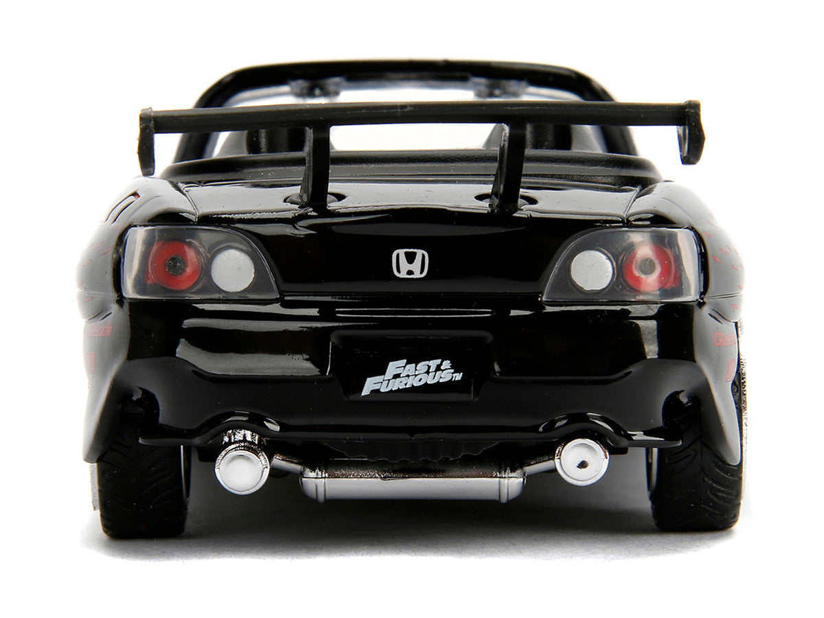 Honda S2000 Convertible Black with Graphics "The Fast and the Furious" (2001) Movie "25 Years of Fast & Furious" Series 1/32 Diecast Model Car by Jada