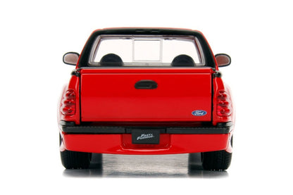 Ford F-150 SVT Lightning Pickup Truck Red "The Fast and the Furious" (2001) Movie "25 Years of Fast & Furious" Series 1/24 Diecast Model Car by Jada
