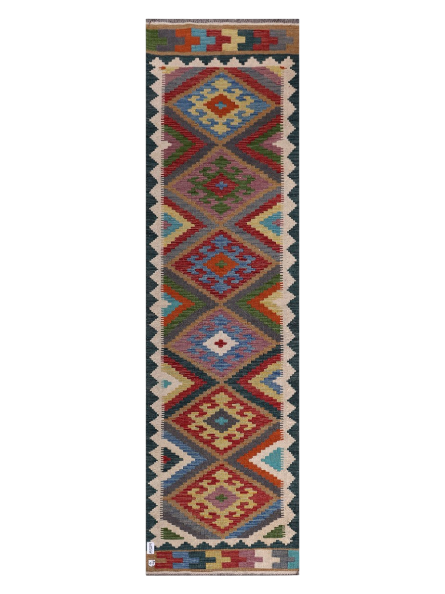 Maimana Kilim Runner - 292 × 82 cm (9'7" x 2'8")