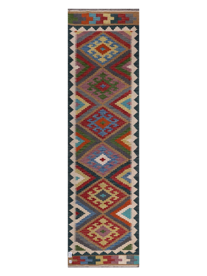 Maimana Kilim Runner - 292 × 82 cm (9'7" x 2'8")
