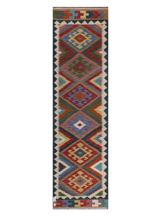 Maimana Kilim Runner - 292 × 82 cm (9'7" x 2'8")