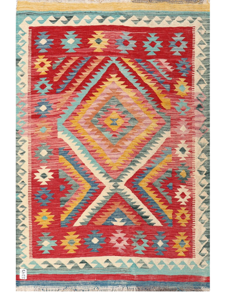 Maimana Kilim - 154 × 102 cm (5'1" x 3'4")