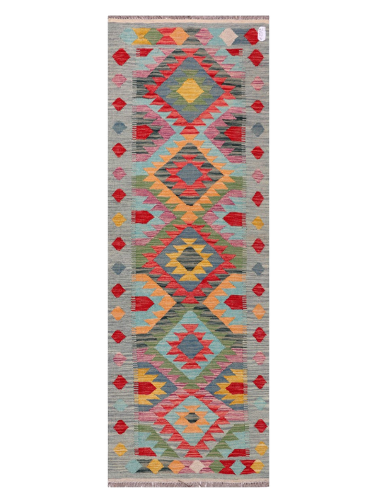 Maimana Kilim Runner - 209 × 75 cm (6'10" x 2'6")