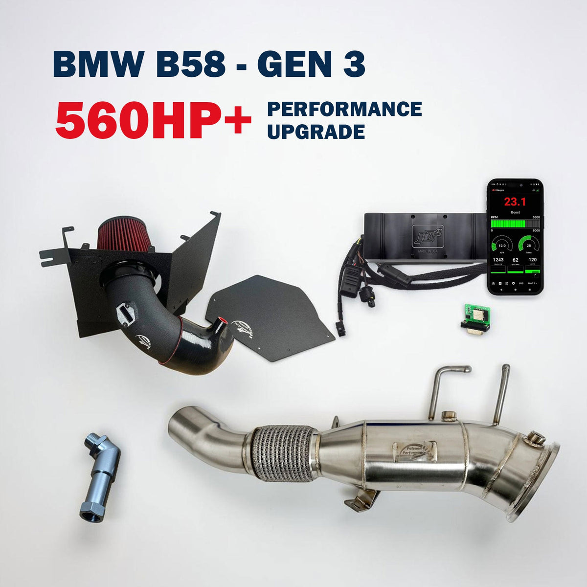 Upgrade de performanță de 560 CP pentru BMW B58 - M340i, M440i, M240i, 540i, 840i, M140i, 340i, 440i