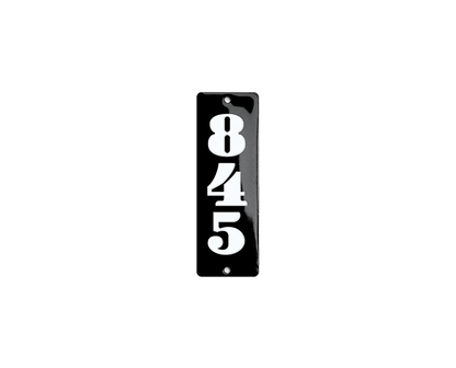 Black Enamel Sign 4 x 12 cm (1⅝" x 4¾")