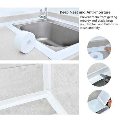 Lookrover Bathroom Bath Sealing Strip Tape PVC Mildew Resistant – White 1m/2m/3.2m