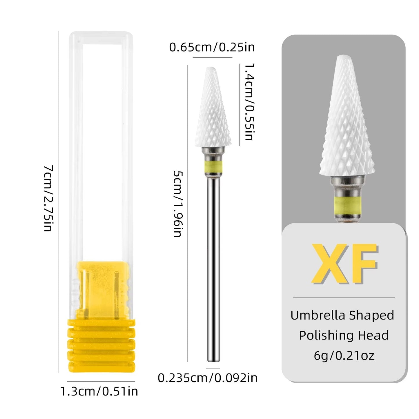 KVADRO Ceramic Nail Bit - Umbrella, Yellow- XF #403