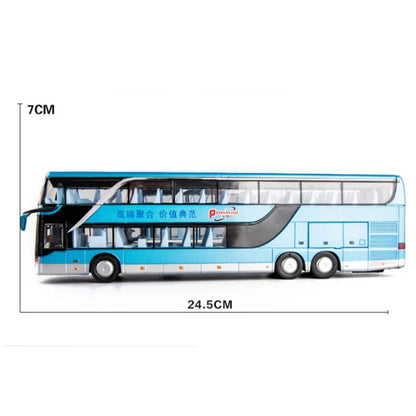 Lookrover 1:32 Double Decker Sightseeing Bus Alloy Pull Back Flash Toy Vehicle Car