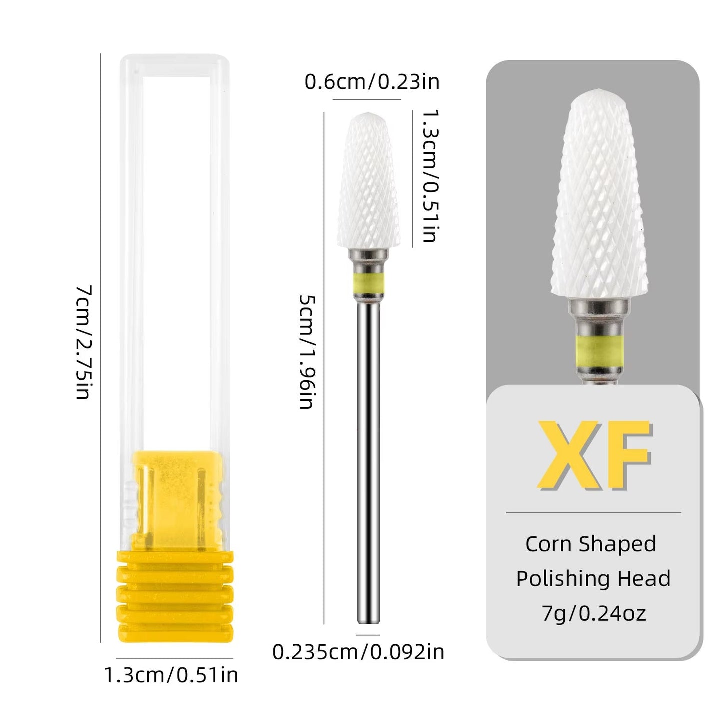 KVADRO Ceramic Nail Bit - Corn, Yellow - XF #407