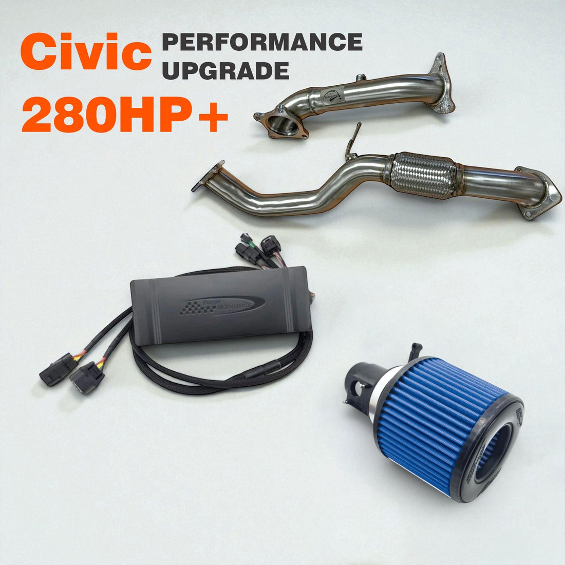 280HP Performance Upgrade For 2016-2021 Honda Civic 10th Gen 1.5T - Si &amp; Non Si, FK7, FC1, FC3