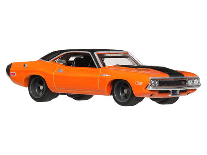 1970 Dodge Challenger R/T Orange with Black Hood and Top "2 Fast 2 Furious" (2003) Movie "Fast & Furious" Series Diecast Model Car by Hot Wheels