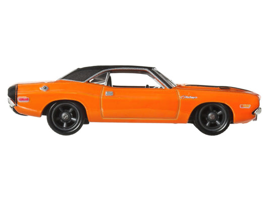 1970 Dodge Challenger R/T Orange with Black Hood and Top "2 Fast 2 Furious" (2003) Movie "Fast & Furious" Series Diecast Model Car by Hot Wheels