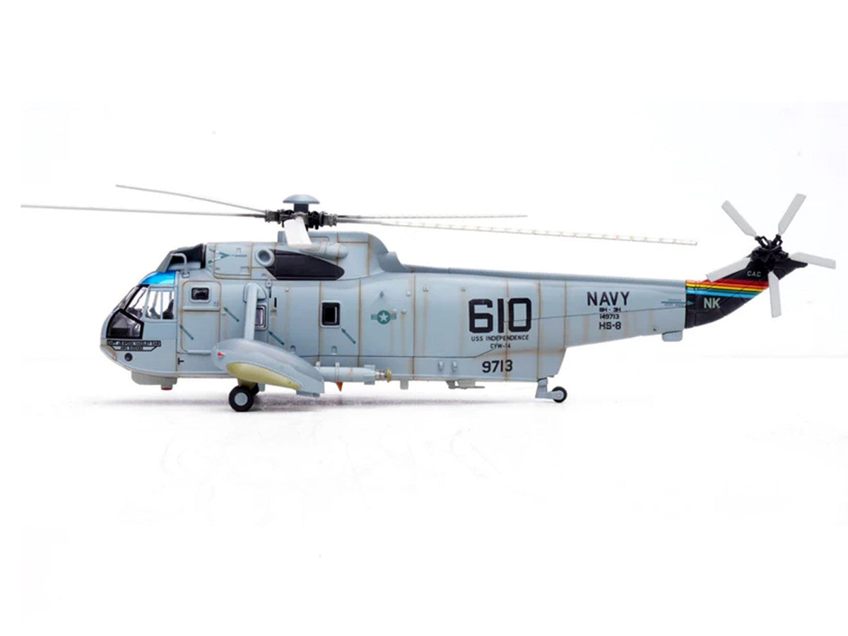 Sikorsky SH-3H Sea King Helicopter "149713/NK 610 Helicopter Anti-Submarine Squadron 8 Eightballers Carrier Air Wing 14 USS Independence (CV-62)" (1990s) United States Navy 1/72 Diecast Model by Legion