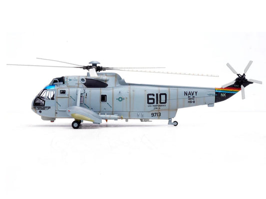 Sikorsky SH-3H Sea King Helicopter "149713/NK 610 Helicopter Anti-Submarine Squadron 8 Eightballers Carrier Air Wing 14 USS Independence (CV-62)" (1990s) United States Navy 1/72 Diecast Model by Legion
