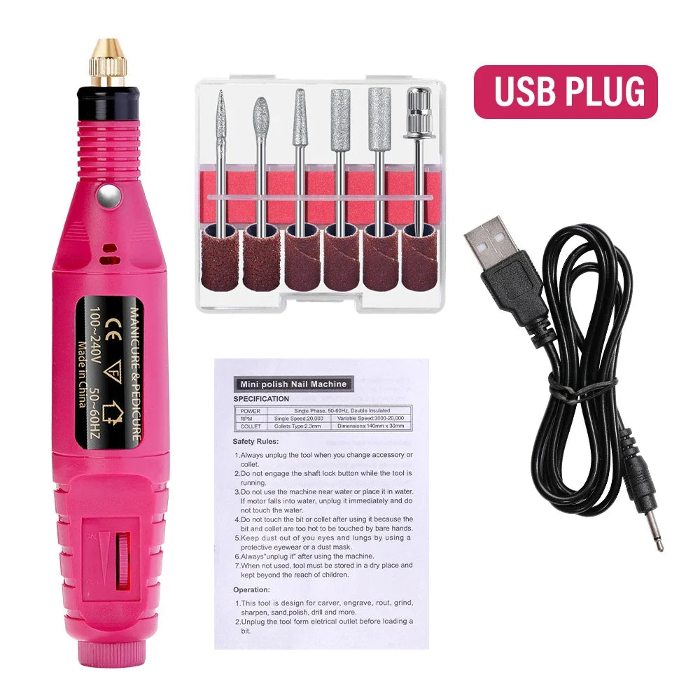 LULAA Electric Nail Drill Machine Set