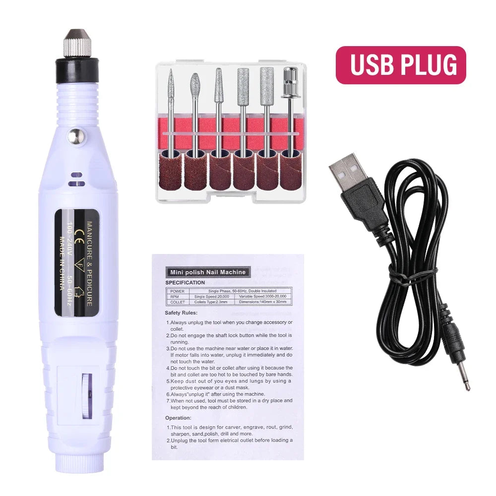 LULAA Electric Nail Drill Machine Set
