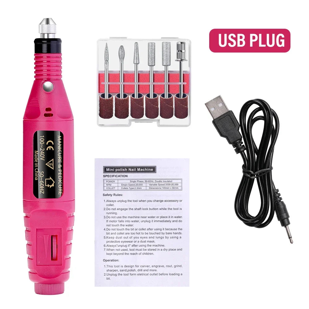 LULAA Electric Nail Drill Machine Set