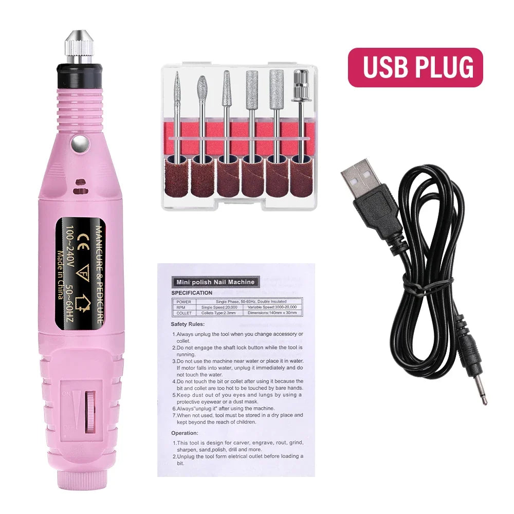 LULAA Electric Nail Drill Machine Set