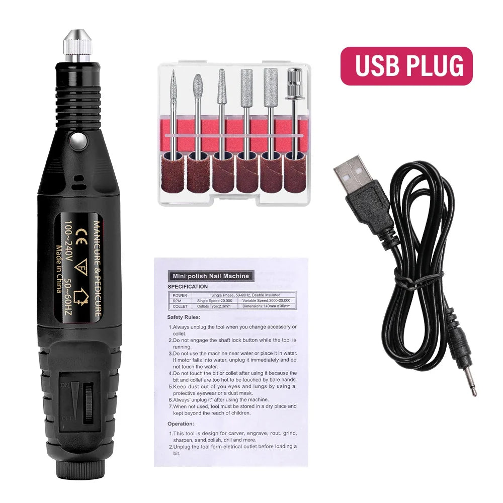 LULAA Electric Nail Drill Machine Set