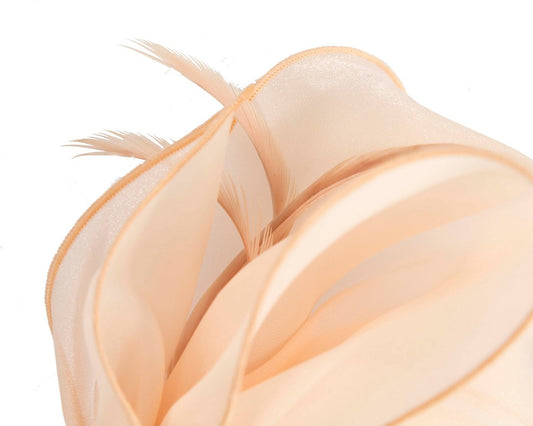 Nude organza bow fascinator by Max Alexander