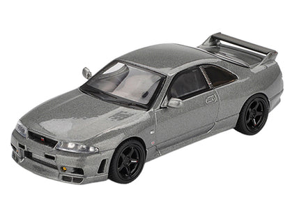 Nissan Skyline GT-R (NISMO BCNR33 CRS Version) RHD (Right Hand Drive) Dark Metal Gray Metallic Limited Edition 1/64 Diecast Model Car by Mini GT