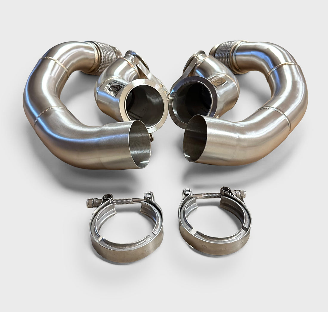 Racing Downpipes For BMW F90 M5 &amp; F91, F92, F93 BMW M8 (S63 Engine) | Palenon Performance