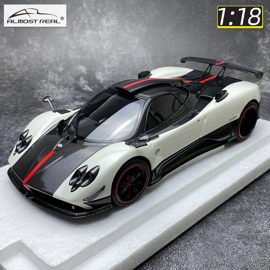 Almost Real AR 1/18 Pagani Zonda Cinque Coupe 2009  Bianco Benny  Metal model car  Give a friend a birthday present